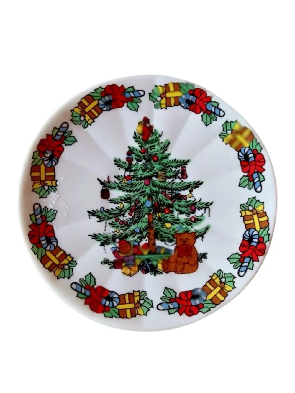 Formalities By Baum Bros Christmas Tree Tea Set & Plates For 4 - Ceramic Holiday